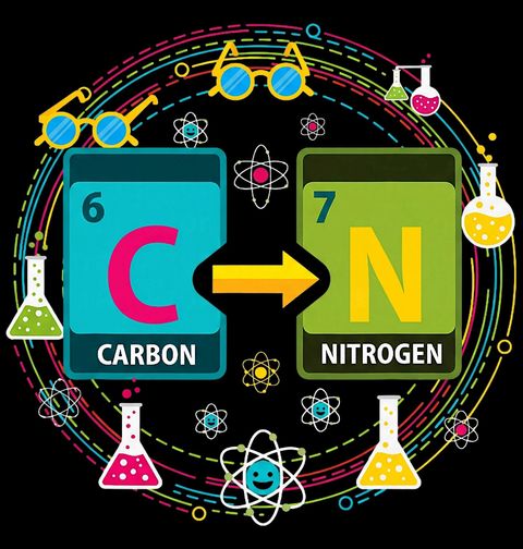 Obrázek produktu Dětské tričko Chemické prvky Carbon Nitrogen 67 Six Seven