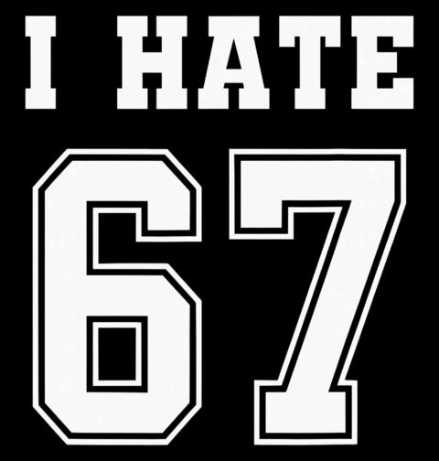 Obrázek produktu Dětské tričko Nesnáším 67 I Hate 67 Six Seven Meme