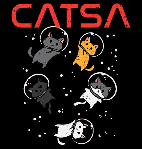 Obrázek produktu Pánské tričko Astronautské Kočky ve Vesmíru CATSA