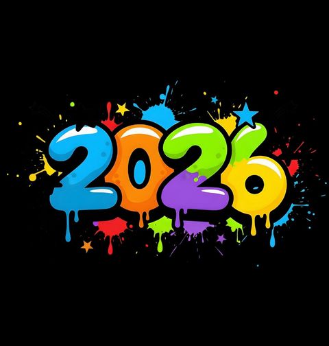 Obrázek produktu Pánské tričko Nový rok 2026 Graffiti