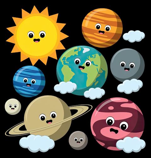Obrázek produktu Dětské tričko Vesmír Roztomilých Planet