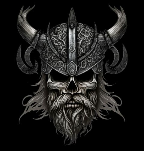 Obrázek produktu Dámské tričko Vikingská Lebka