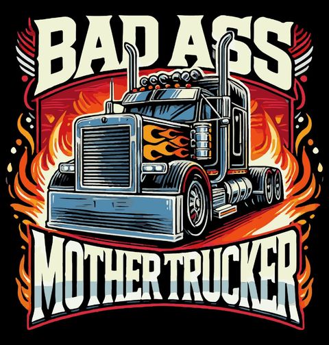 Obrázek produktu Pánské tričko Americký Kamion Bad Ass MotherTrucker
