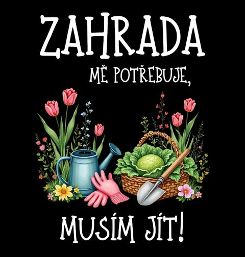 Obrázek produktu Dámské tričko Zahrada mě potřebuje, musím jít!