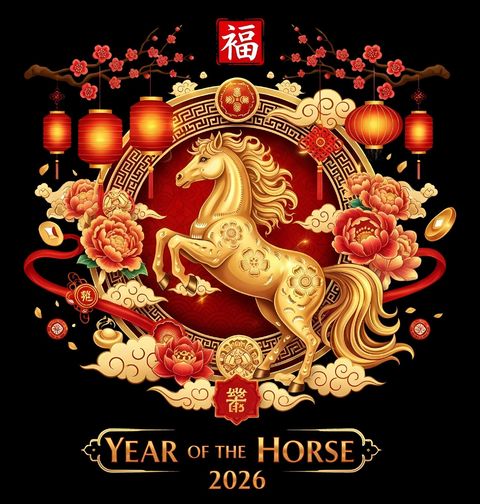 Obrázek produktu Pánské tričko Čínský Rok Ohnivého Koně Year of the Horse 2026