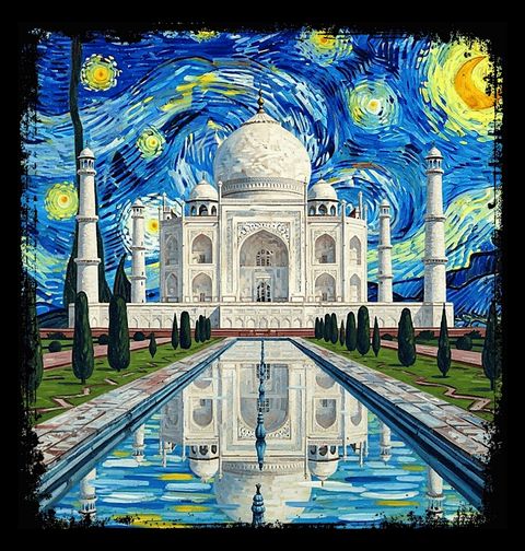 Obrázek produktu Pánské tričko Taj Mahal v Hvězdné Noci