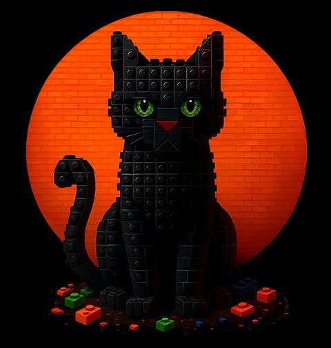 Obrázek produktu Pánské tričko Černá Lego Kočka