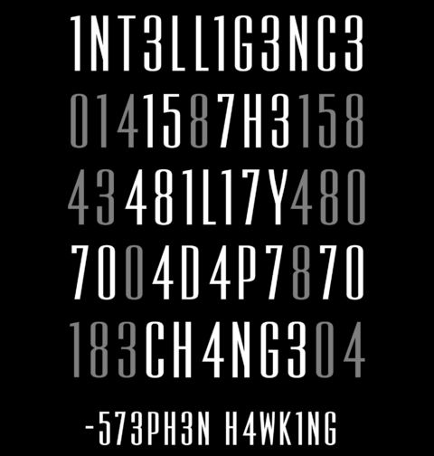 Obrázek produktu Pánské tričko Inteligence je schopnost přizpůsobit se změně Stephen Hawking
