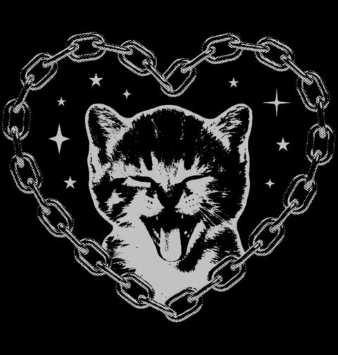 Obrázek produktu Dámské tričko Kotě v Řetězovém Srdci Chain Heart