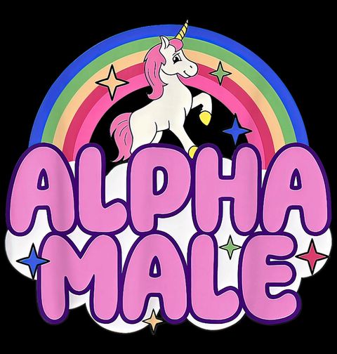 Obrázek produktu Dětské tričko Duhový Jednorožec Alpha Male