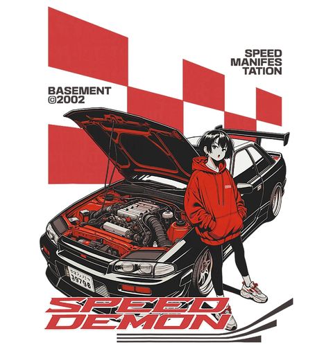 Obrázek produktu Dámské tričko Démon rychlosti Speed Demon JDM Car