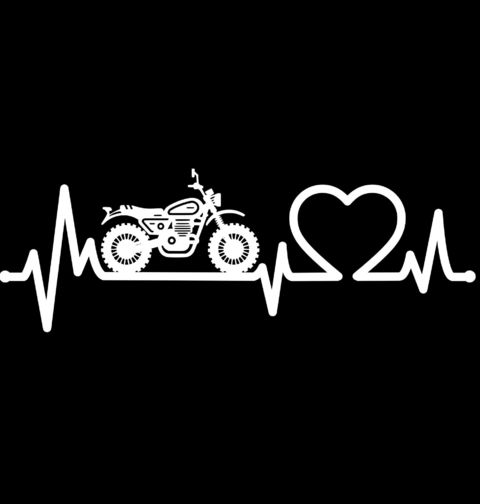Obrázek produktu Pánské tričko Kardiogram Lásky a Motorka Scrambler