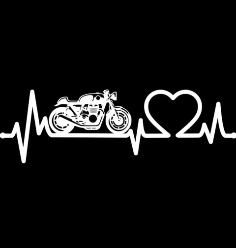 Obrázek produktu Pánské tričko Kardiogram Lásky a Café Racer Motorka