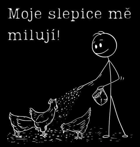 Obrázek produktu Pánské tričko Moje slepice mě milují! Stickman