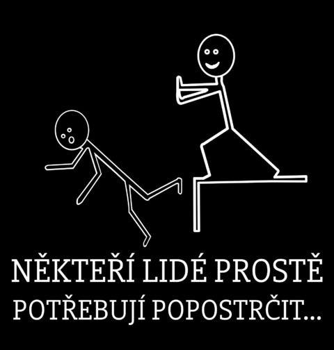 Obrázek produktu Dámské tričko Někteří lidé prostě potřebují popostrčit…