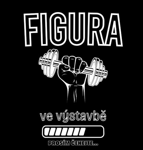 Obrázek produktu Dámské tričko Figura ve výstavbě - Prosím čekejte