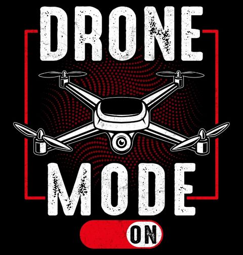 Obrázek produktu Pánské tričko Droní Režim Zapnut Drone Mode ON