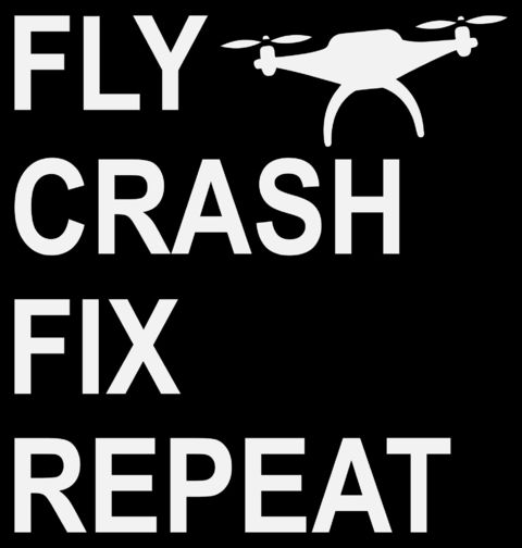 Obrázek produktu Dětské tričko Létej s Dronem Havaruj Oprav Opakuj Fly Crash Fix Repeat
