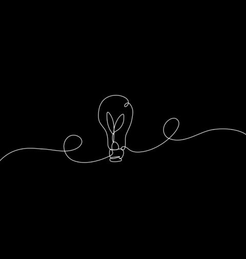 Obrázek produktu Pánská mikina Žárovka jedním tahem One Line Art