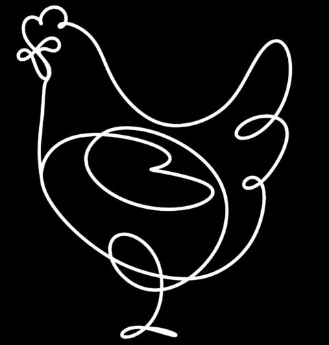 Obrázek produktu Pánské tričko Slepice jedním tahem One Line Art