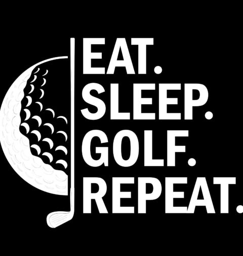 Obrázek produktu Pánské tričko Jez Spi Hraj Golf Opakuj