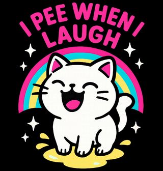 Obrázek 2 produktu Dětské tričko Smějící se Kočka I pee when I laugh