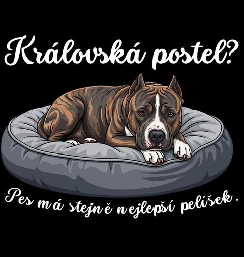 Obrázek produktu Pánská mikina Americký pitbulteriér Pes má stejně nejlepší pelíšek