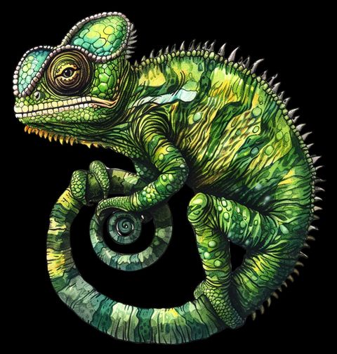 Obrázek produktu Dětské tričko Zelený Chameleon