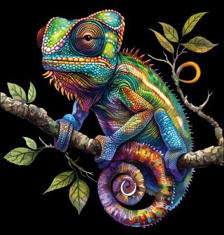 Obrázek 2 produktu Pánská mikina Barevný Chameleon na Větvi