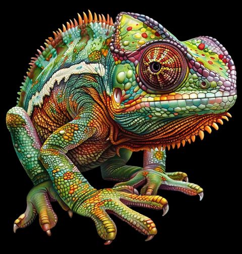 Obrázek produktu Pánská mikina Exotický Chameleon