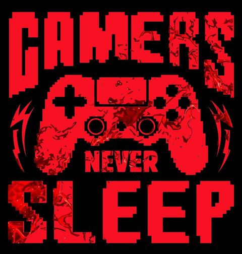 Obrázek produktu Dámské tričko Hráči nikdy nespí Gamers Never Sleep
