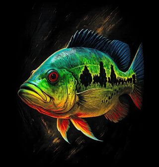 Obrázek 2 produktu Pánská mikina Paví okoun Peacock bass