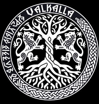 Obrázek 2 produktu Pánské tričko Strom života Yggdrasil a Lev Valhaly