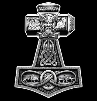 Obrázek 2 produktu Pánské tričko Vikingské Kladivo Mjölnir
