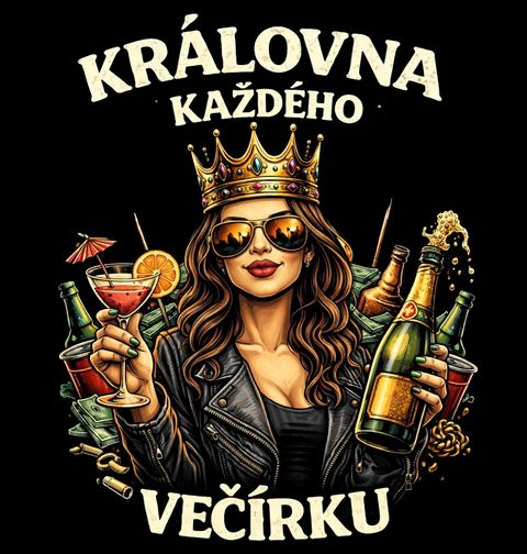 Obrázek produktu Dámské tričko Královna každého Večírku
