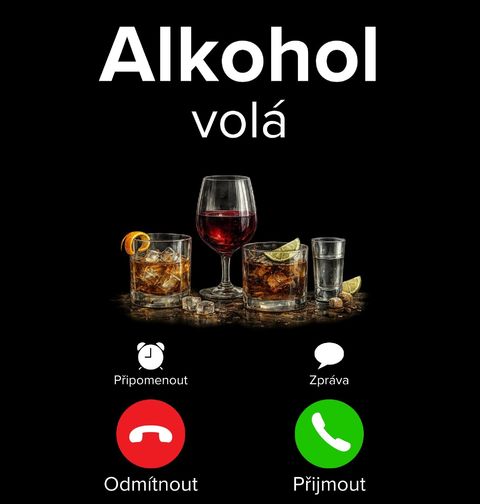 Obrázek produktu Dámské tričko Alkohol volá Phone Call