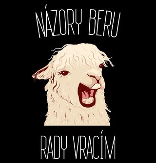 Obrázek 2 produktu Dámské tričko Lama Názory beru, rady vracím