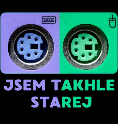 Obrázek produktu Pánské tričko Jsem takhle starej PS/2 Konektor