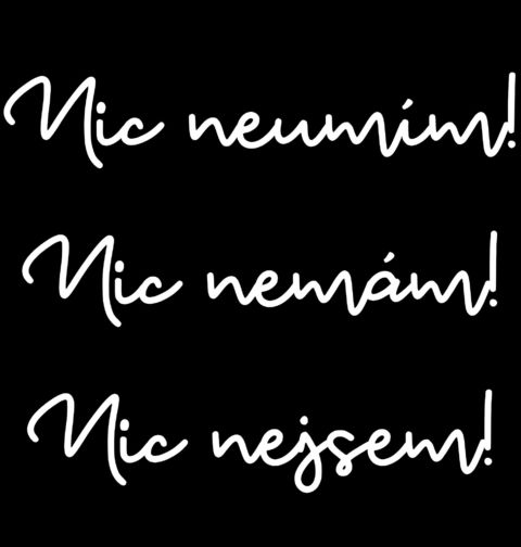 Obrázek produktu Pánské tričko Nic neumím, nic nemám, nic nejsem!