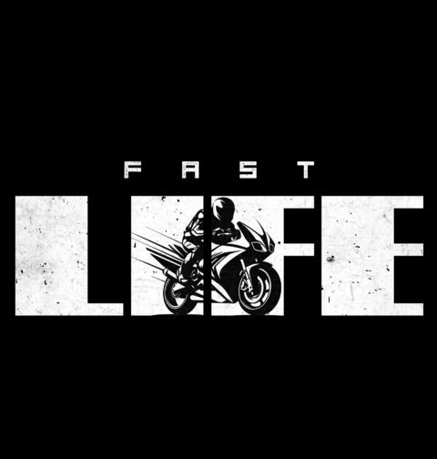 Obrázek produktu Pánské tričko Sportovní Motorka FAST LIFE