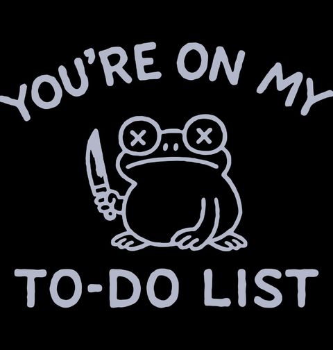 Obrázek produktu Pánská mikina Žába s Nožem You’re on my to-do list