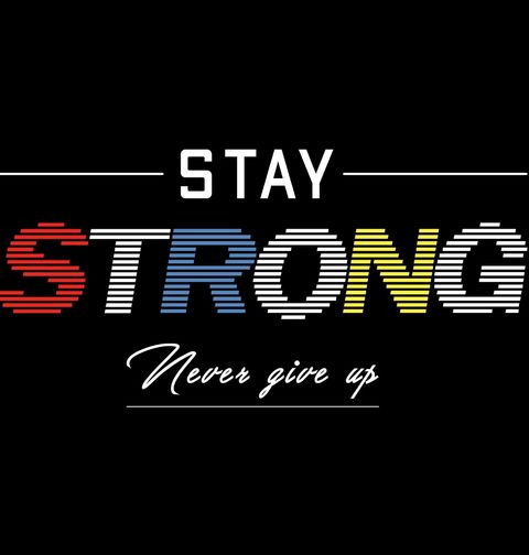 Obrázek produktu Dámské tričko Nikdy se nevzdávej Stay Strong Never give up