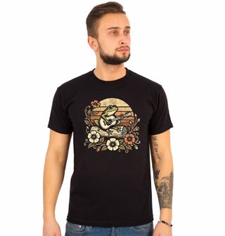 Obrázek 1 produktu Pánské tričko Žába s kytarou na květinách