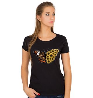 Obrázek 1 produktu Dámské tričko Slunečnicový Motýl Babočka Sunflower Butterfly