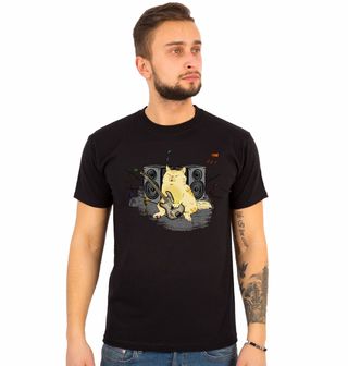 Obrázek 1 produktu Pánské tričko Kočka s Baskytarou Cat Bass Player