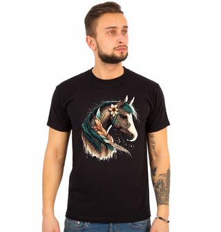 Obrázek 1 produktu Pánské tričko Bohémský Kůň s květinami Boho Horse 