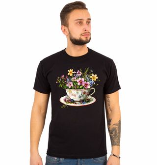Obrázek 1 produktu Pánské tričko Šálek květinového čaje Vintage Teacup