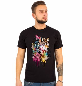 Obrázek 1 produktu Pánské tričko Barevný Vlk Colorful Wolf