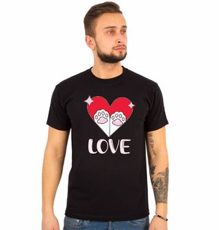 Obrázek 1 produktu Pánské tričko Kočičí tlapky lásky Love Paws