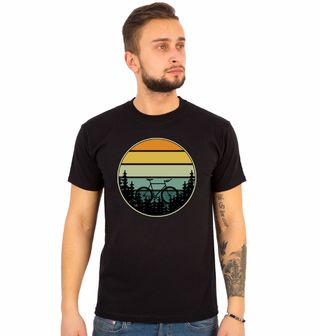 Obrázek 1 produktu Pánské tričko Kolo při západu slunce Retro Sunset  Bike